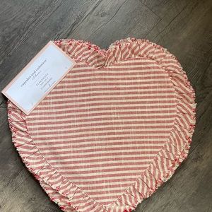 Cupcakes and Cashmere Valentines Day Blush Pink Heart Belvet Placemats S…